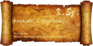 Kostyál Szelina névjegykártya